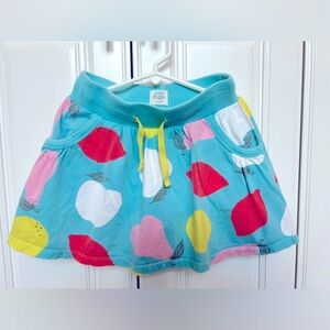 Girls skirt with built in shorts and pockets, 100% cotton